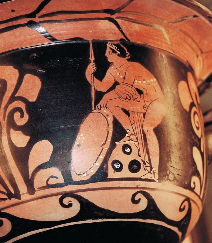 Кратер: воин (фрагмент). Греция. Ок. 350 г. до н.э.